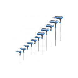 KLUCZE SZEŚCIOKĄTNE TAMPER TORX  TT8-TT45 - DŁUGIE- ZESTAW 10szt. - STAL S2
